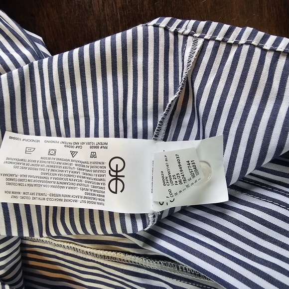 Nine West Navy and White Striped Shirt - Picture 5 of 15